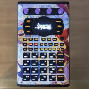 ADVENTURE Roland SP-404MK2 vinyl skin decal with custom startup logo.